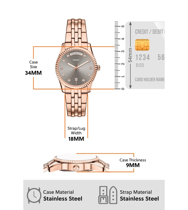 FOSSIL WRIST WATCH MODEL -ES5459