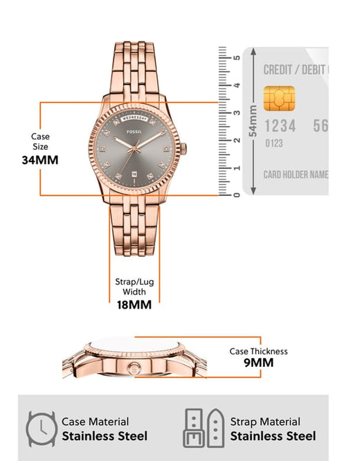 FOSSIL WRIST WATCH MODEL -ES5459